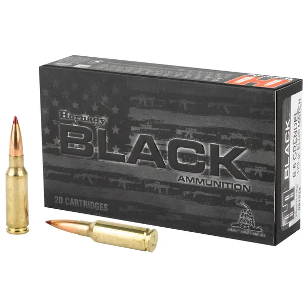 HORNADY BLACK 6.5 Grendel 123GR ELD 20RD