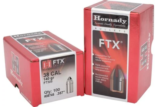 HORNADY BULLETS 38 CAL 357 140GR FTX 100RD