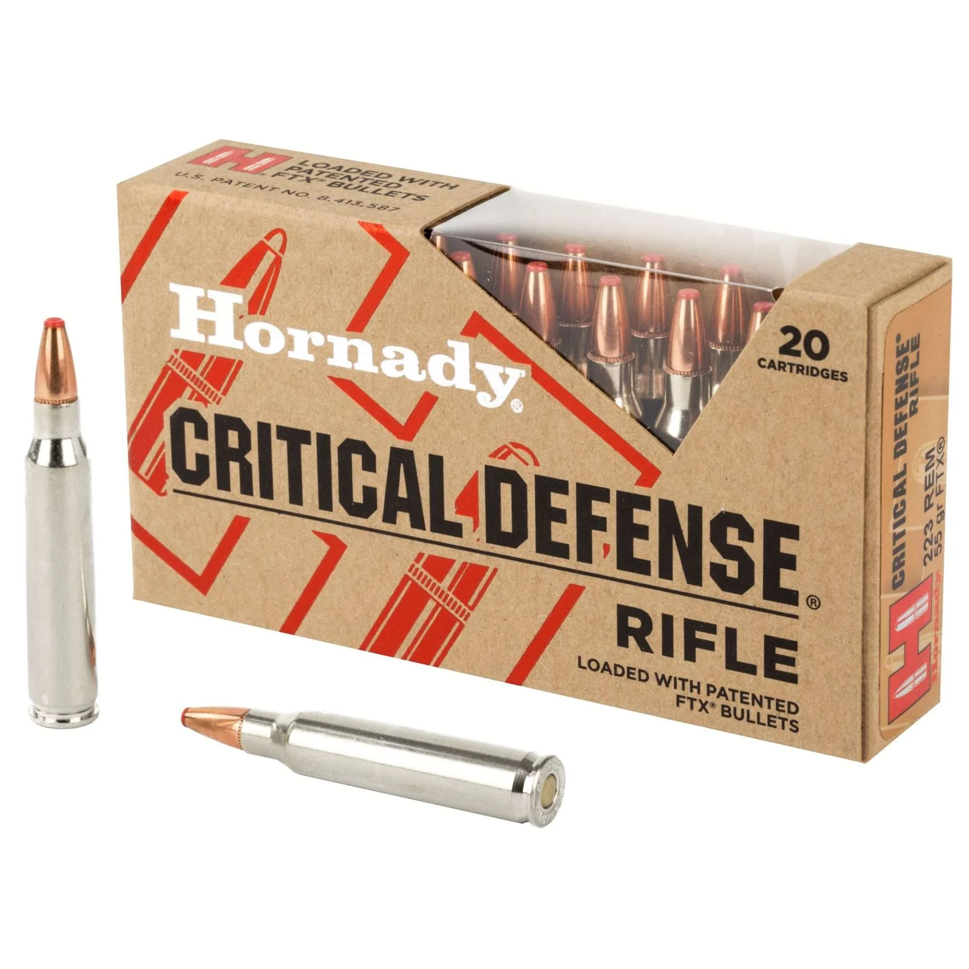 Hornady Critical Defense .223 Rem FTX 55 gr – Self-Defense Ammo | 200 Rounds