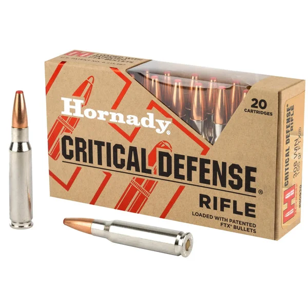 HORNADY CRITICAL DEFENSE 308WIN 155GR FTX 20RD