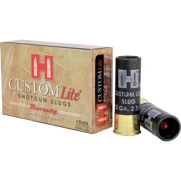 HORNADY CUSTOM LITE 12GA 2.75" FTX 300GR 5RD