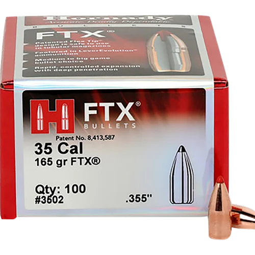 Hornady FTX 35 Caliber .355 165gr, Flex Tip eXpanding 100 Per Box, BULLETS NOT AMMO
