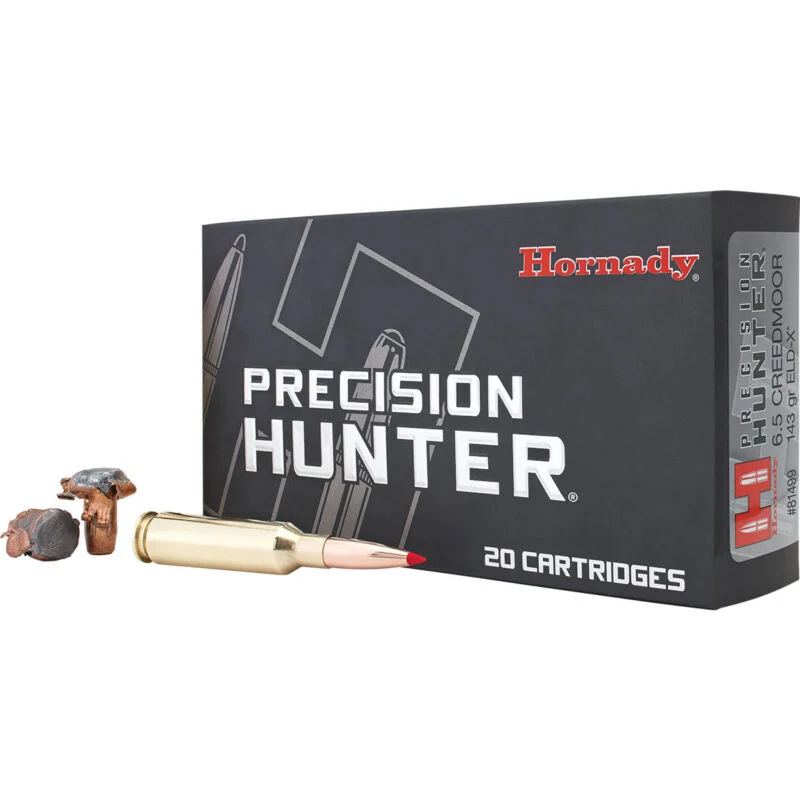 Hornady Precision Hunter 6.5 Creedmoor ELD-X 143 gr – Hunting Ammo | 200 Rounds