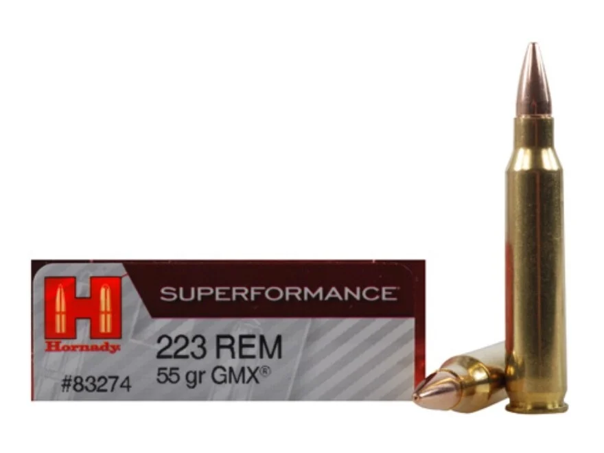 Hornady Superformance .223 Rem GMX 55 gr– Hunting ammo | 200 Rounds