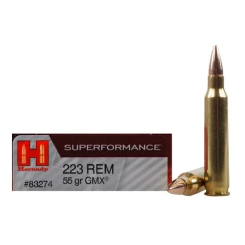 Hornady Superformance .223 Remington Ammunition 20 Rounds Lead Free GMX 55 Grains