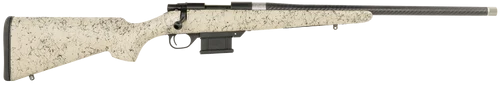 Howa 1500 Carbon Elevate 6mm ARC 22" Carbon Fiber Wrapped Threaded Barrel, Black Drilled & Tapped Steel Receiver, Fixed Stocky's Tan Black Webbing Synthetic Stock