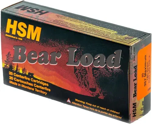 HSM BEAR 357 MAXIMUM 180GR RNFP 20RD