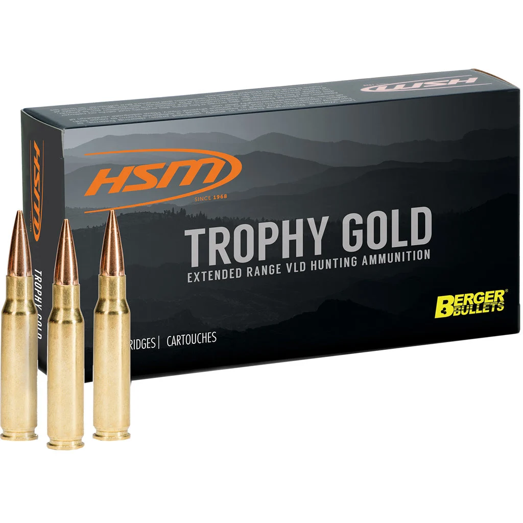 HSM BER6REM87VLD Trophy Gold Berger VLD87 Grain 6mm Remington