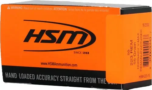 HSM REMANUFACTURED 223 REM 55GR V-MAX 50RD