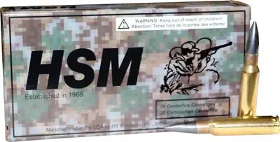 HSM SUBSONIC 308 WIN 178GR BTHP 20RD