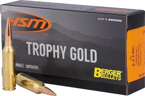 HSM TROPHY GOLD 6.5 PRC 140GR BERGER VLD 20RD