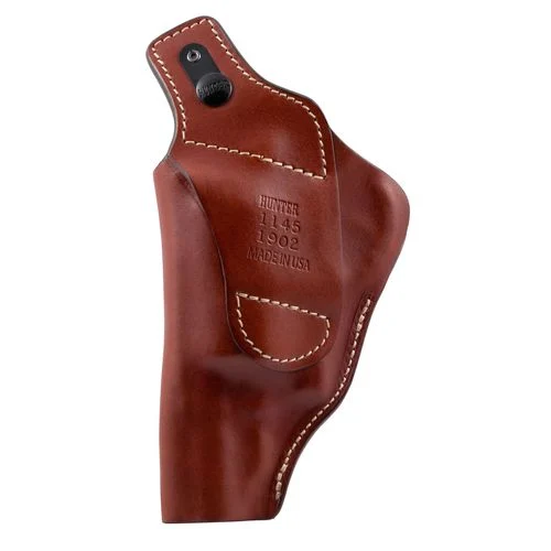 Hunter Company 1145 Pro-Hide High Ride OWB Brown Leather Belt Slide Fits S&W Governor Right Hand