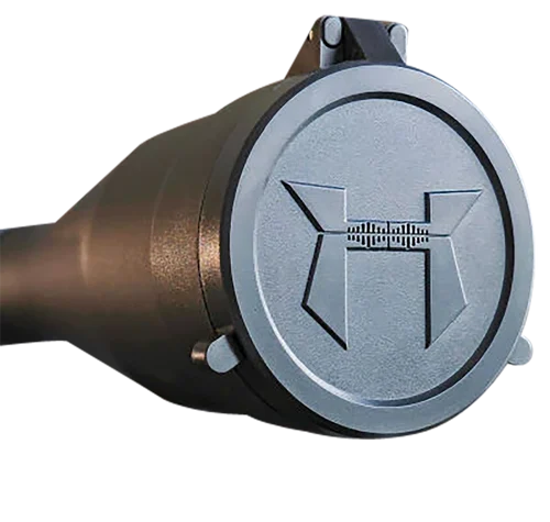 Huskemaw Optics Tactical Flip-Up Lens Caps Black Rubber, 56mm Objective, Compatible Tactical Hunter 5-30x56mm