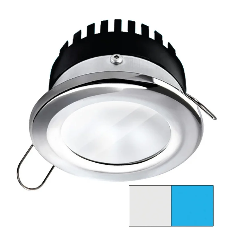 i2Systems Apeiron A506 6W Spring Mount Light – Round – Cool WhiteBlue – Polished Chrome Finish [A506-11AAG-E]