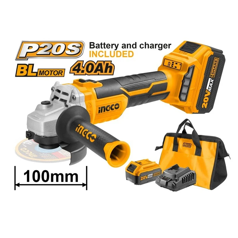 Ingco CAGLI10022 20V Cordless Li-Ion Grinder 20V BL