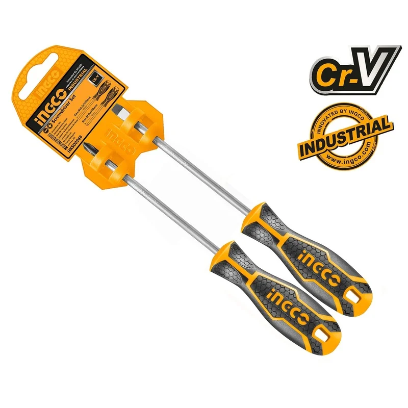 Ingco HKSD0248 2pcs Screwdriver Set (SS)