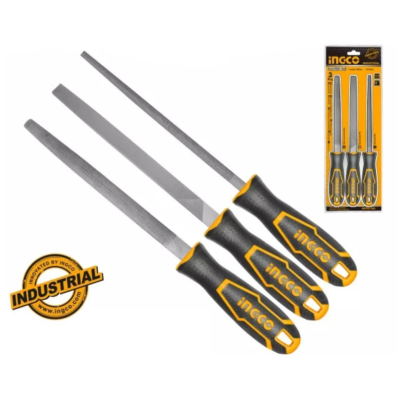 Ingco HKTFS1308 3pcs Steel File Bastard Set