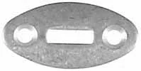 Inlay, Slotted Oval, 1.11" by 0.55", steel 0.062" thickslot is 0.103" by 0.365"