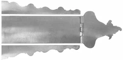 Isaac Haines Lancaster County Patchbox Kit, iron,7-3/8" overall length