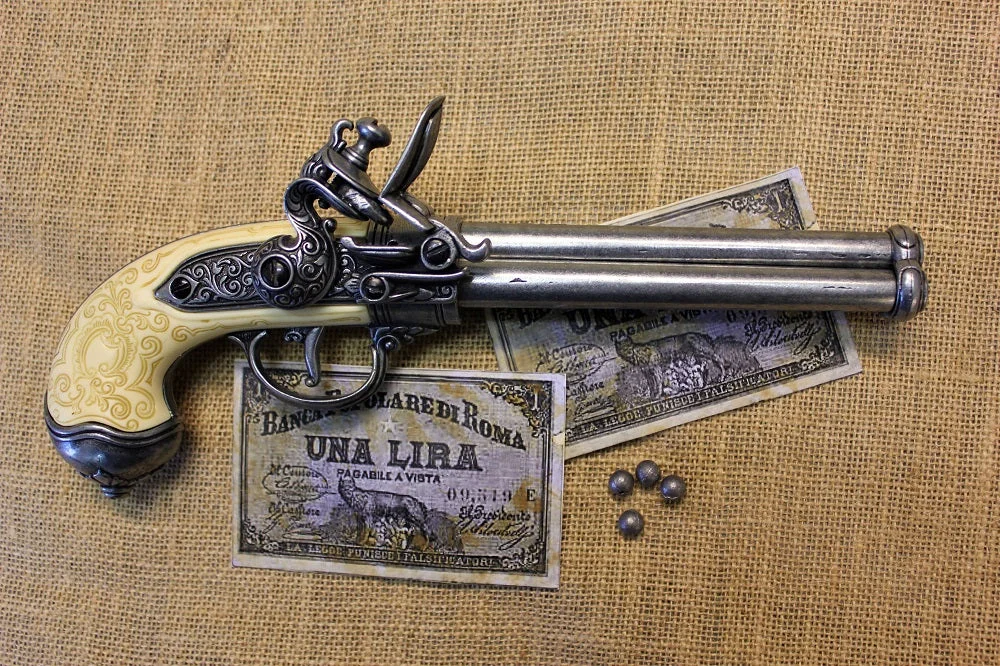 Italian Triple Barrel Flintlock