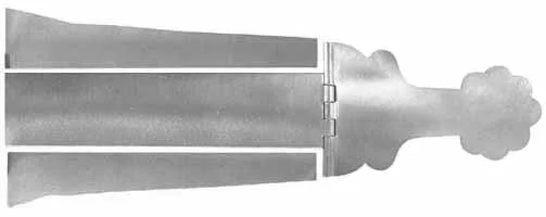 Jacob Dickert Lancaster County Patchbox Kit, iron,7-3/4" overall length