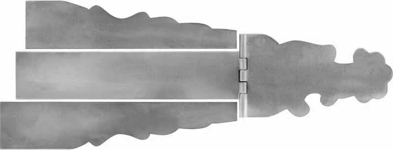 Jacob Dickert Lancaster County Patchbox kit, iron,8" overall length