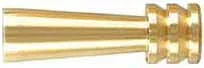 Jag, jagged cleaning tip, brass, .54 caliber, 3/8" shank, 12-24 female thread to fit a male 12-24 musket ramrod