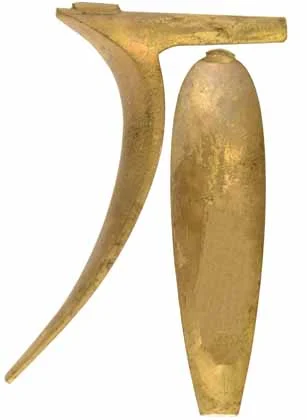Jim Bridger Classic Early Hawken Buttplate, wax cast brassOverall length 4-5/8", width 1-3/8", comb 2-7/8"