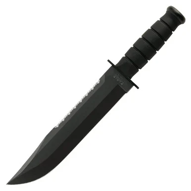 KA-BAR Big Brother Kraton G Fixed Knife 9.37in Plain Black Clip Point KA2211