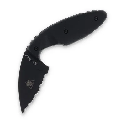KA-BAR Original TDI Law Enforcement Knife Fixed Blade Serrated Black AUS 8A KA1481