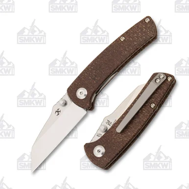 Kansept Knives Little Main Street Folding Knife Brown Micarta 2.26in Blade T2015A5