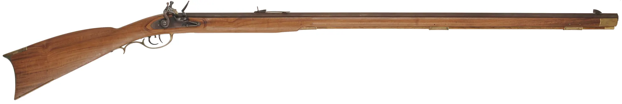 Kentucky Rifle,.50 caliber, 41-1/2" barrel,flintlock, walnut, brass trim,used, from a kit by Davide Pedersoli