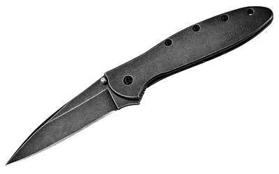 Kershaw Ken Onion Leek Plain Blackwash