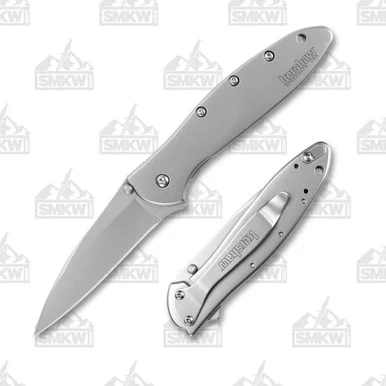 Kershaw Leek Folding Knife All Stainless/Plain Edge Ken Onion Design KS1660