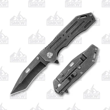 Kershaw Lifter Folding Knife 3.5in Plain Edge Textured Blackwash Stainless Steel KS1302BW