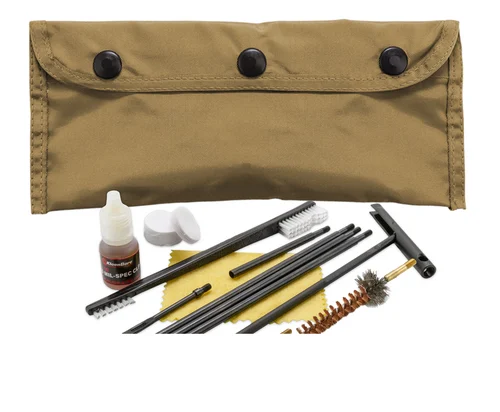 KleenBore Modular Cleaning Kit Coyote Tan Multi-Caliber Handgun/Rifle Bronze/Nylon Bristles Nylon Case