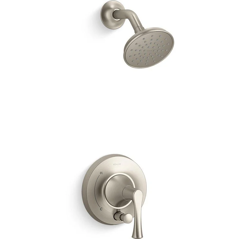 KOHLER Buckley One Handle Single Function Shower Faucet in Vibrant Brushed Nickel (Trim Only) | Ferguson
