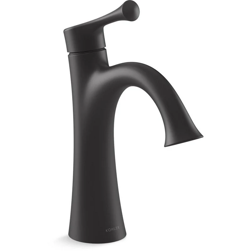 KOHLER Buckley Single Handle Monoblock Bathroom Sink Faucet in Matte Black | Ferguson