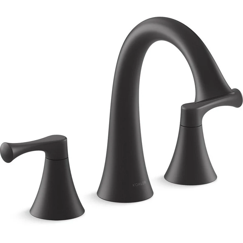 KOHLER Buckley Two Handle Roman Tub Faucet in Matte Black (Trim Only) | Ferguson