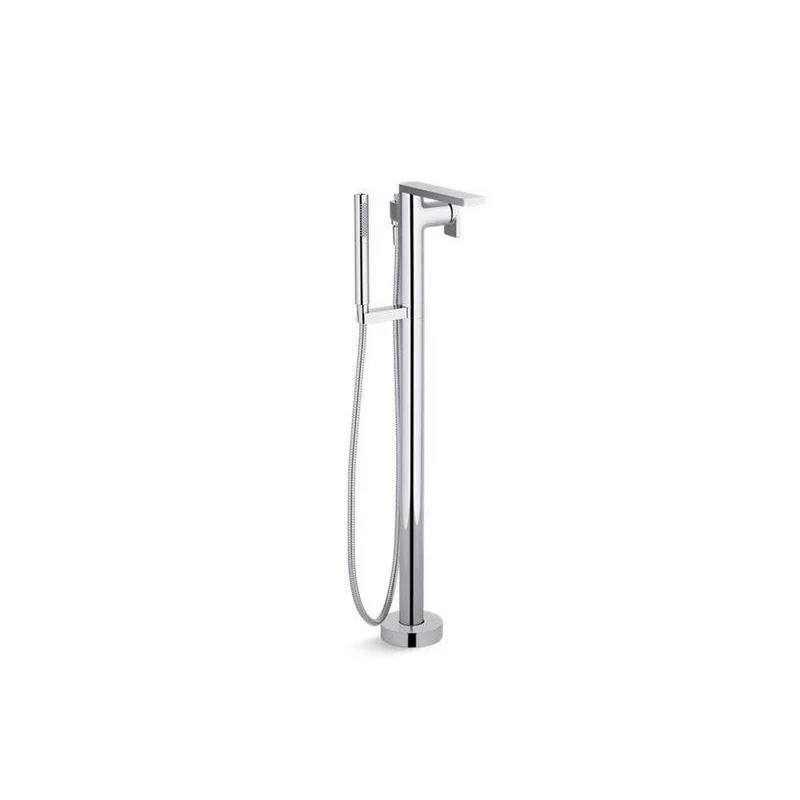 KOHLER Composed Single Handle Floor Mount Tub Filler with Hand Shower in Polished Chrome | Ferguson