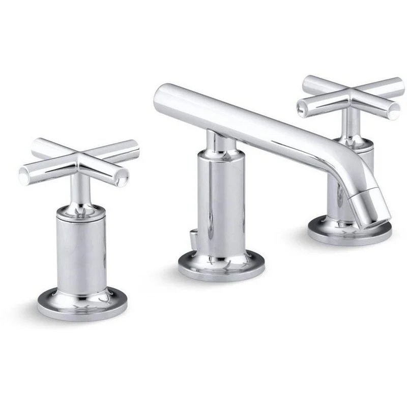 KOHLER Purist Two Handle Widespread Bathroom Sink Faucet in Polished Chrome | Ferguson