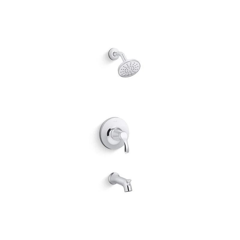 KOHLER Simplice One Handle Single Function Bathtub & Shower Faucet in Polished Chrome (Trim Only) | Ferguson