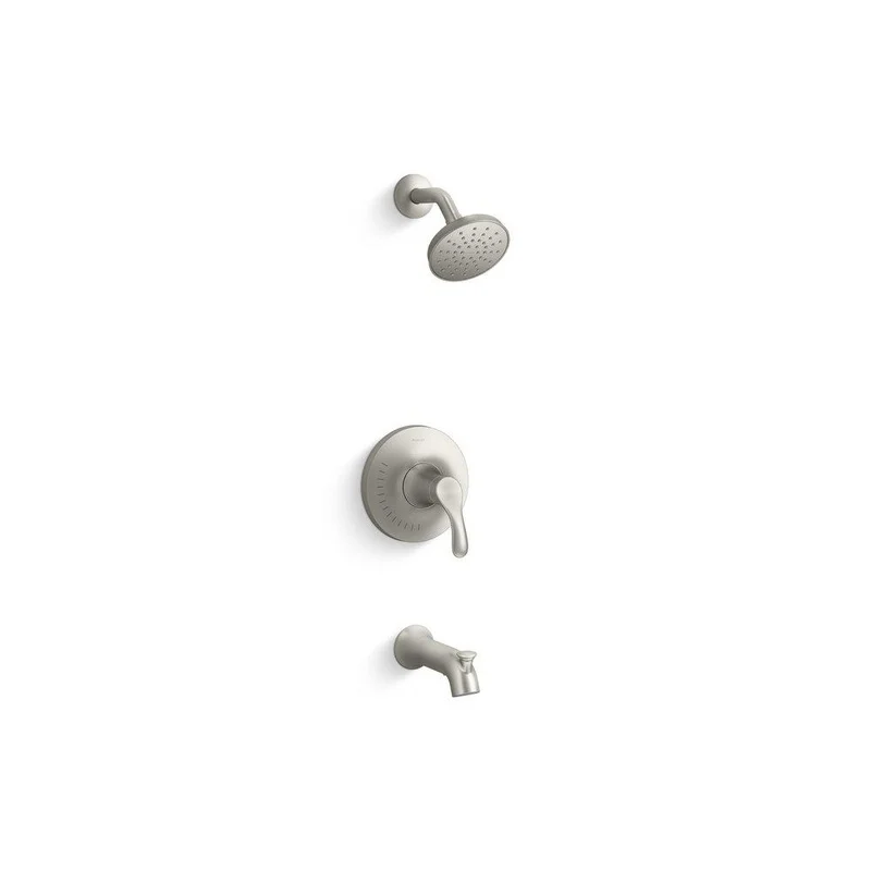 KOHLER Simplice One Handle Single Function Bathtub & Shower Faucet in Vibrant Brushed Nickel (Trim Only) | Ferguson