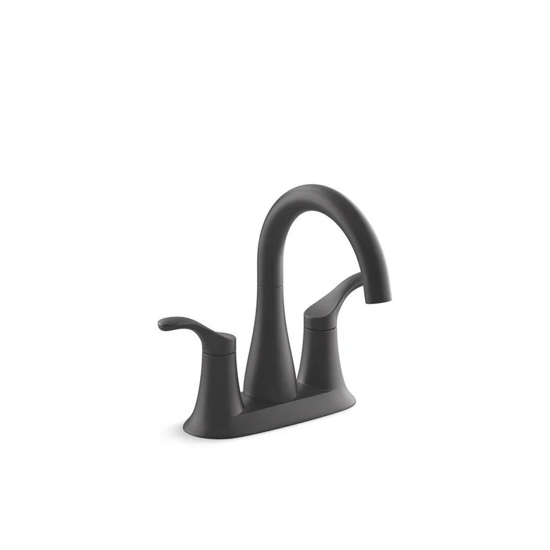 KOHLER Simplice Two Handle Centerset Bathroom Sink Faucet in Matte Black | Ferguson
