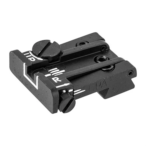 L.P.A. SIGHTSCOLT WHITE OUTLINE ADJUSTABLE REAR SIGHT