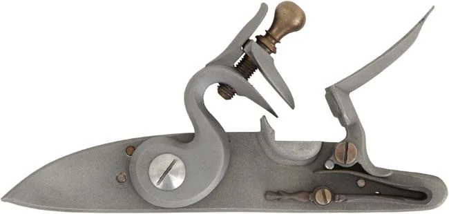 L&R's RPL-06-F Flint Lock,a fine early Ketland style flat faced lock,to upgrade Ted Hatfield's longrifle,the Davide Pedersoli Frontier longrifle,or Cabela's Blue Ridge longrifle,right hand only, made in the USA,by L&R Lock Company
