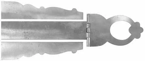 Lancaster County Patchbox Kit, steel,7-7/8" overall length