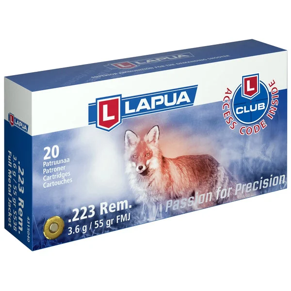 LAPUA 223 REM 55GR FMJ 20RD