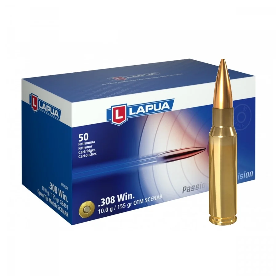 Lapua Scenar .308 Win HPBT 155 gr – Precision Shooting Ammo | 50 Rounds