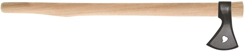 Large Heart Tomahawk,4" cutting edge, 4140 alloy steel,22" tapered hickory handle,made in the U.S.A.